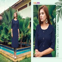 OLIVIA VOL 2 BY TIPS & TOPS RAYON CHIKAN WORK FANCY KURTI