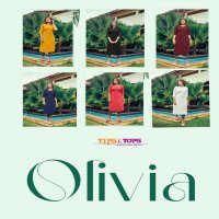 OLIVIA VOL 2 BY TIPS & TOPS RAYON CHIKAN WORK FANCY KURTI
