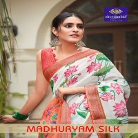 MADHURYAM SILK BY SHVETAMBAR CREATION PURE LINEN ETHNIC WEAR SAREE EXPORTER