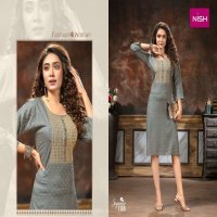 SEQUENCE BY NISH HEAVY RAYON WITH WORK KURTI CATALOG WHOLESALER BEST RATE