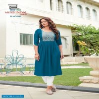 BLUE HILLS MISS INDIA VOL 5 RAYON NAYRA CUT DAILY WEAR BIG SIZES KURTIS