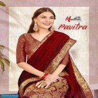 Manthan Pavitra Wholesale Fancy Fabrics Indian Sarees