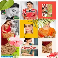 Manthan Pavitra Wholesale Fancy Fabrics Indian Sarees