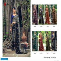 Manthan Sanwari Wholesale Black Moss Chiffon Ethnic Sarees