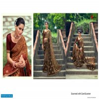 Manthan Sanwari Wholesale Black Moss Chiffon Ethnic Sarees