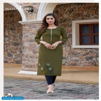 Wooglee Barbella Vol-8 Wholesale Full Stitch Kurtis
