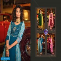 Vitara Saffair Wholesale Designer Fiona Silk Kurti Pant And Dupatta