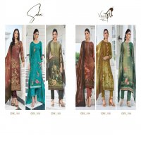 Vouch Seher Wholesale Pure Viscose Muslin Long Salwar Kameez