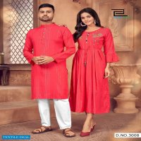 Blue HIll Love Birds Vol-3 Wholesale Husband And Wife Combo Kurtis