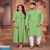 Blue HIll Love Birds Vol-3 Wholesale Husband And Wife Combo Kurtis