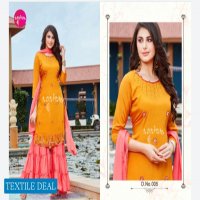 Lapink Simran Wholesale Designer Kurti With Sharara Pant And Work Dupatta