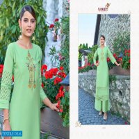 VAMIKA NAAZ VOL 3 VISCOSE SILK DESIGNER KURTI WITH PLAZZO WHOLESALER