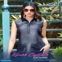 SERIEMA PRESENT KUMB CAPTURE COTTON KURTI WITH DIFFERENT SHADES OF DENIM
