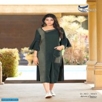 SERIEMA PRESENT KUMB CAPTURE COTTON KURTI WITH DIFFERENT SHADES OF DENIM