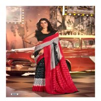 VINAMRA ROCKSTAR IKKAT VOL 1 COTTON PRINTED SARIS LOWEST COST SUPPLIER