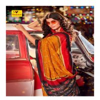 VINAMRA ROCKSTAR IKKAT VOL 1 COTTON PRINTED SARIS LOWEST COST SUPPLIER