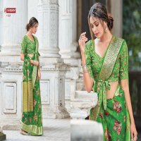 SANGAM PRINTS ANGEL ORGANZA DIGITAL PRINTED SARIS WHOLESALER