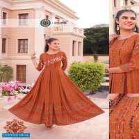 ARADHNA RIWAAZ VOL 3 RAYON LONG GOWN STYLE KURTIS ANARKALI PATTERN