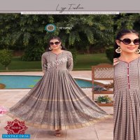 ARADHNA RIWAAZ VOL 3 RAYON LONG GOWN STYLE KURTIS ANARKALI PATTERN