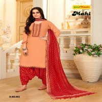 MAHI BY GREEN TOMATO HEAVY RAYON 3PCS READYMADE PATIYALA SUIT CATALOG