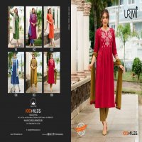 100 MILES URMI KURTI PANT AND DUPATTA 3 PCS READYMADE SET