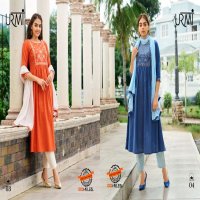 100 MILES URMI KURTI PANT AND DUPATTA 3 PCS READYMADE SET