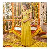 HALDI BY S4U EXCLUSIVE PARTY WEAR WEDDING LONG SUITS