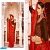 Manthan Rushali Wholesale Chiffon Fancy Indian Sarees