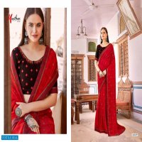 Manthan Rushali Wholesale Chiffon Fancy Indian Sarees