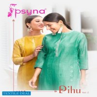 PSYNA PIHU VOL 2 STYLISH LATEST KURTI WITH PANT COLLECTION