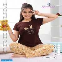 Kavyansika Girls 5122 Wholesale Kids Night Suits