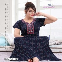 KAVYANSIKA EMBROIDERY PRINTED NIGHTY 217 WOMEN LONG NIGHTY
