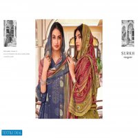 JAY VIJAY SURKH BEMBERG SILK EMBROIDERY SALWAR KAMEEZ