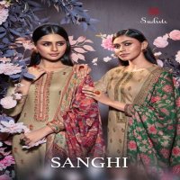 SUDRITI SANGHI WINTER WEAR PASHMINA PRINTED SALWAAR KAMEEZ