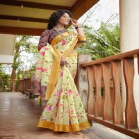 SILVER MULTY DELIGHT VOL 3 BY SHVETAMBAR CREATION LINEN SAREE EXPORTS