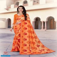 Mansarover Mahalaxmi Wholesale Chiffon Printed Indian Sarees