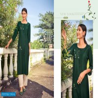 Kivi Octavia Vol-10 Wholesale Lining Silk With Handwork Kurtis