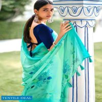 5D PRESENT ROSHNI CHIFFON WEAVING BRIGHT FANCY SAREES