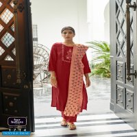 RIWAYAT BY FOUR BUTTONS VISCOSE SILK FULL STITCH KURTI PANT WITH DUPATTA