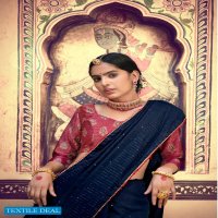 LT FASHIONS ZOYA CHANDERI SAREE WITH FANCY EMBROIDERY BLOUSE PATTERN