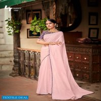 LT FASHIONS ZOYA CHANDERI SAREE WITH FANCY EMBROIDERY BLOUSE PATTERN