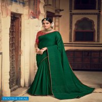 LT FASHIONS ZOYA CHANDERI SAREE WITH FANCY EMBROIDERY BLOUSE PATTERN