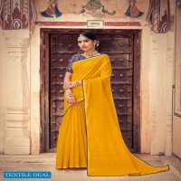 LT FASHIONS ZOYA CHANDERI SAREE WITH FANCY EMBROIDERY BLOUSE PATTERN