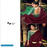 LT FASHIONS ZOYA CHANDERI SAREE WITH FANCY EMBROIDERY BLOUSE PATTERN