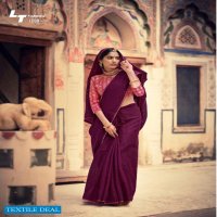 LT FASHIONS ZOYA CHANDERI SAREE WITH FANCY EMBROIDERY BLOUSE PATTERN