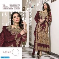 SHREE FAB S-359 DESIGN COLOR GEORGETTE PAKISTANI DRESSES
