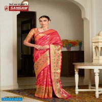 SANGAM PRINTS ARPITA SILK DESIGNER SILK SARIS WHOLESALER
