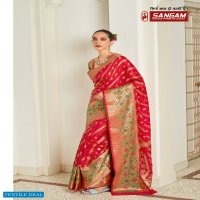 SANGAM PRINTS ARPITA SILK DESIGNER SILK SARIS WHOLESALER