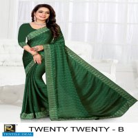 TWENTY TWENTY BY RANJNA SAREE SIROSKI DIAMOND BORDER TRADITIONAL WEAR SUPER HIT COLLECTON