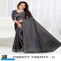 TWENTY TWENTY BY RANJNA SAREE SIROSKI DIAMOND BORDER TRADITIONAL WEAR SUPER HIT COLLECTON